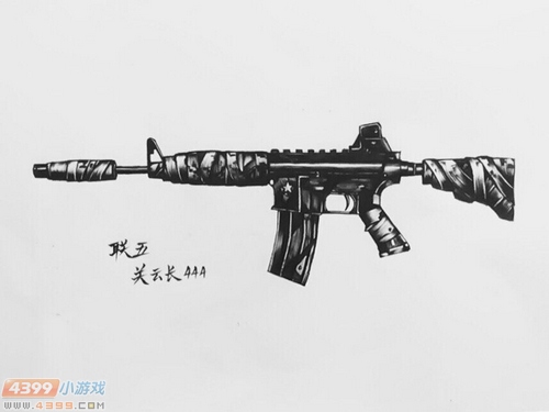 生死狙击玩家手绘-M4A4军魂