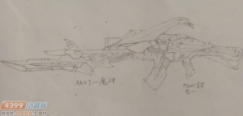 生死狙击玩家手绘-AK47-魔神