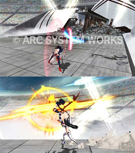 《KILL la KILL the GAME-异布-》游戏开发中画面