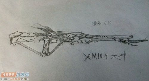 生死狙击玩家手绘-自创武器XM1014—天神