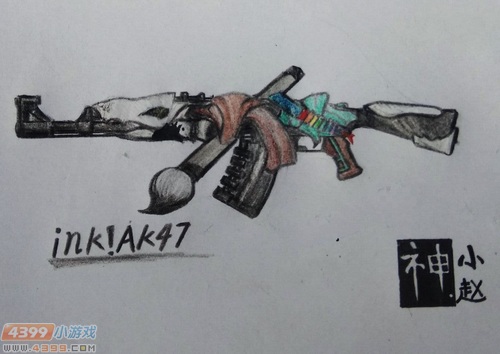 生死狙击玩家手绘-ink!AK47