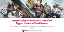 Arena of Valor(王者中国海外)的Switch版本怎么样?让国外媒体来告诉你!