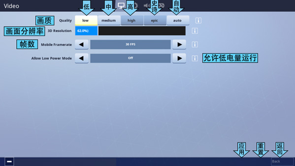 堡垒之夜手机版完整大厅界面中文翻译