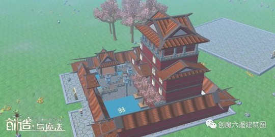 创造与魔法带池塘四合院设计图