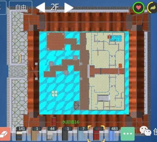 创造与魔法带池塘四合院设计图