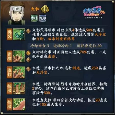火影忍者ol手游大和技能