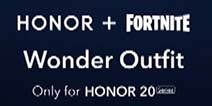 购买华为Honor20 免费得堡垒之夜专属皮肤