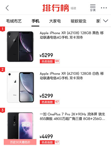 618手机销售排行