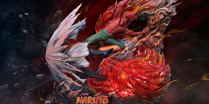 爆燃！《火影忍者》八门凯皇VS斑手办，这一脚差点踢出大结局