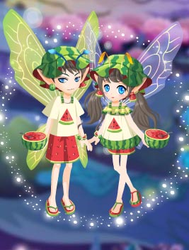 小花仙吃瓜群众套装