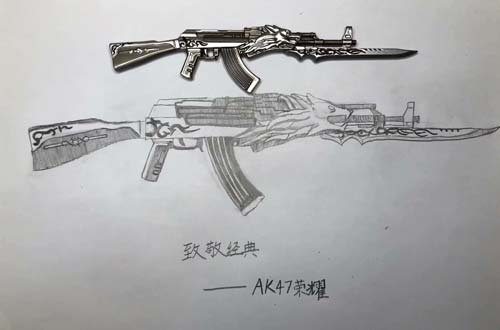 生死狙击玩家手绘-AK47荣耀