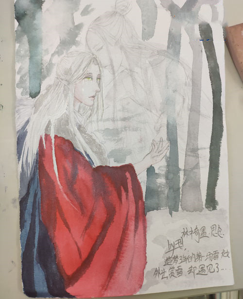 上古天帝篇绘画 思念