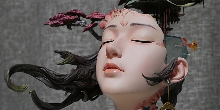 《春芒·桃花岛》雕像，一眼惊艳的奇异悚然绝美艺术品