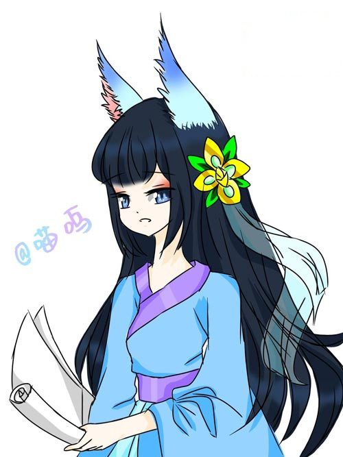 上古天帝篇绘画板绘心月狐