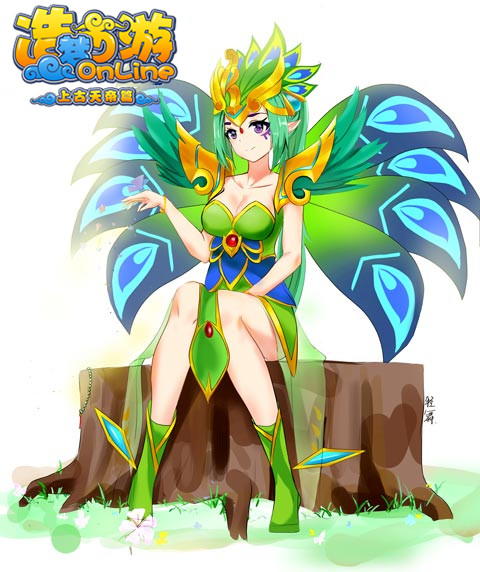 上古天帝篇绘画金曜孔雀王