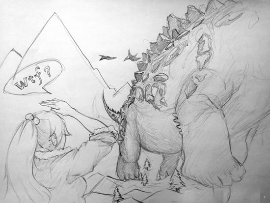 方舟生存进化玩家手绘