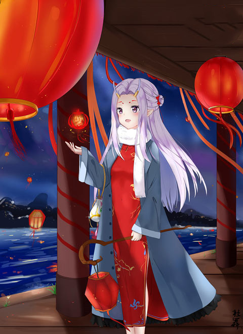 上古天帝篇绘画元宵贺图