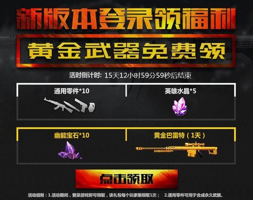 生死狙击04月22日更新 新增黄金冒险步枪、角色 重返战区