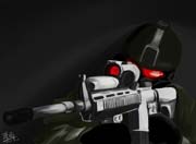 生死狙击玩家板绘-持HK416特种兵