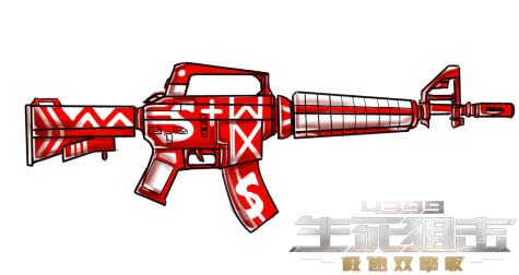 生死狙击玩家板绘-赤红图腾 （武器皮肤）