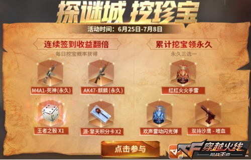 CF手游每周活动汇总:贝雷塔开启全民试验