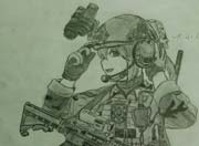 生死狙击玩家手绘-M4战术型