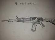 生死狙击玩家手绘-M4A1无限EX