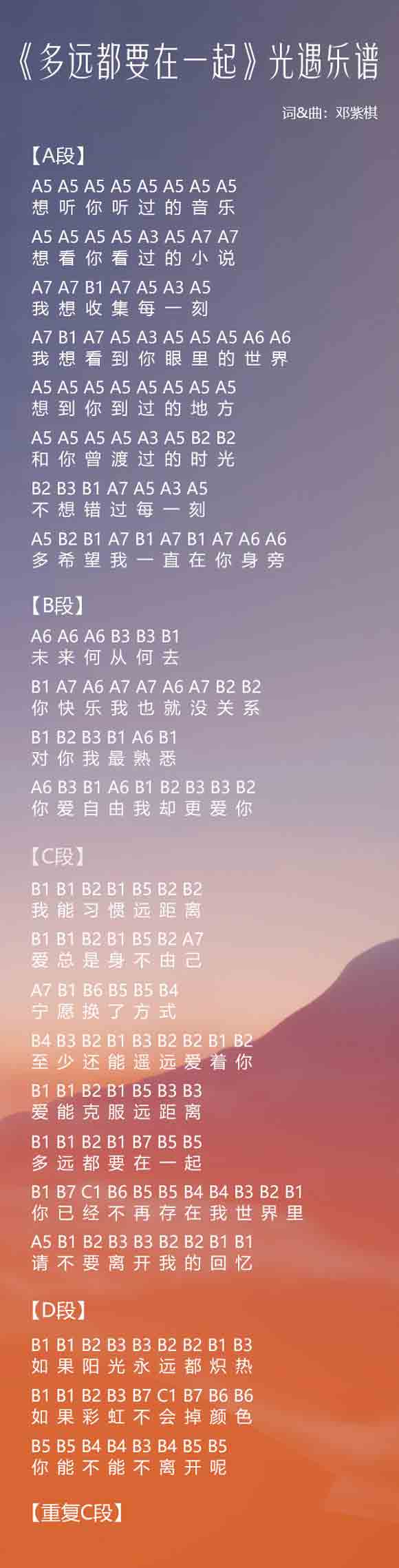 光遇乐谱大全