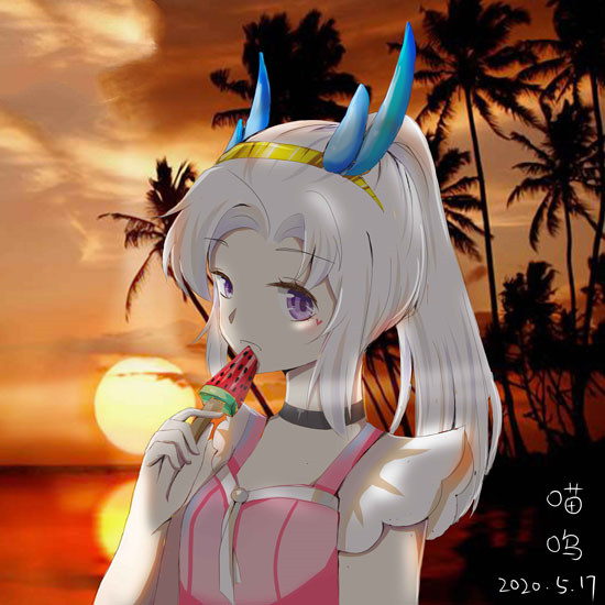 上古天帝篇绘画 夏日龙女