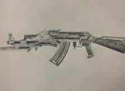 生死狙击玩家手绘 AK47荣耀