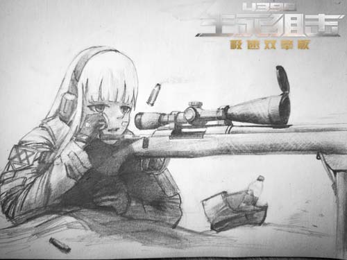 生死狙击玩家手绘 M24射手