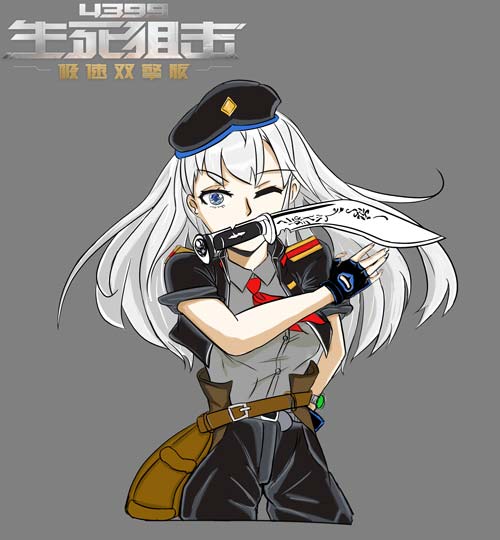 生死狙击玩家板绘 白银尼泊尔拟人化