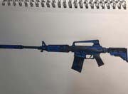 生死狙击玩家手绘 m4a1冰峰改