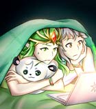 奥奇板绘—半夜看电影