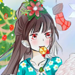 造梦西游5上古天帝篇绘画何仙姑贺圣诞