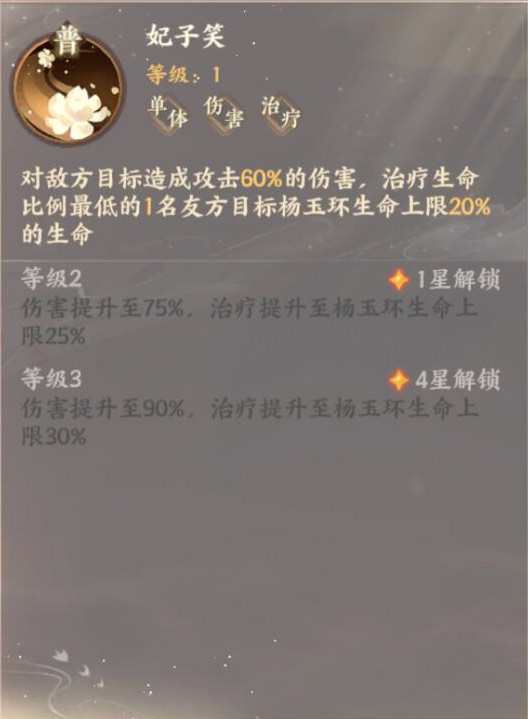 忘川风华录杨玉环天命一览 忘川风华录杨玉环介绍