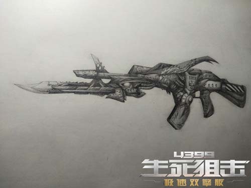 生死狙击玩家手绘 AK47魔神
