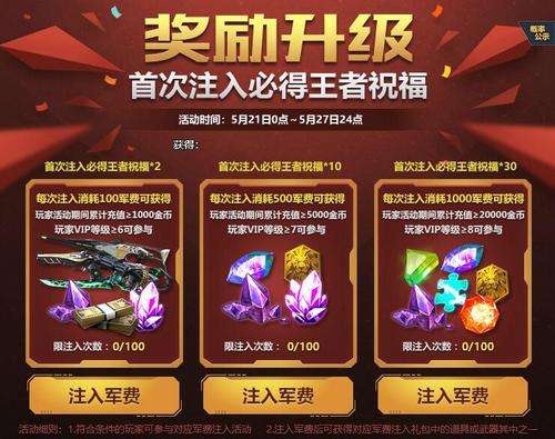 生死狙击 军费注入 首次必得王者祝福