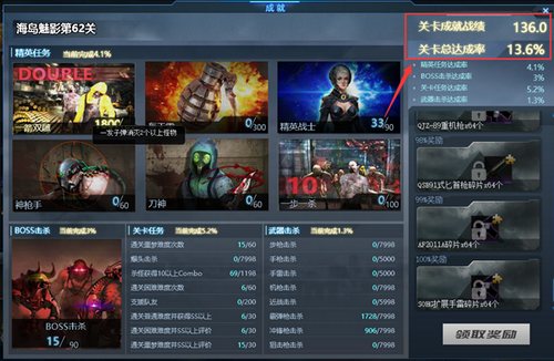 生死狙击 什么是关卡成就？