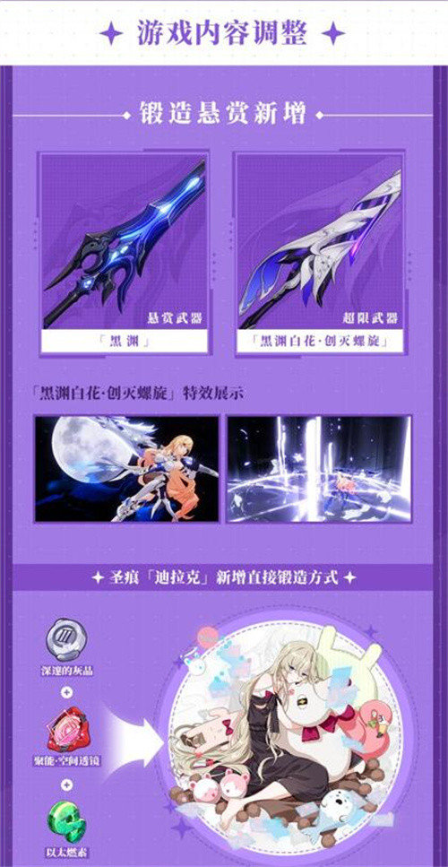 游戏内容调整