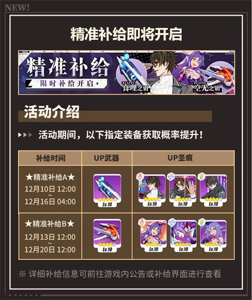 精准补给开启