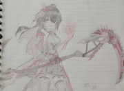 生死狙击玩家手绘 地狱魔镰刀娘