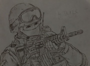 生死狙击玩家手绘 M4A1