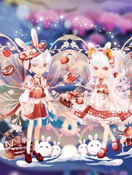 草莓蛋糕兔兔套装